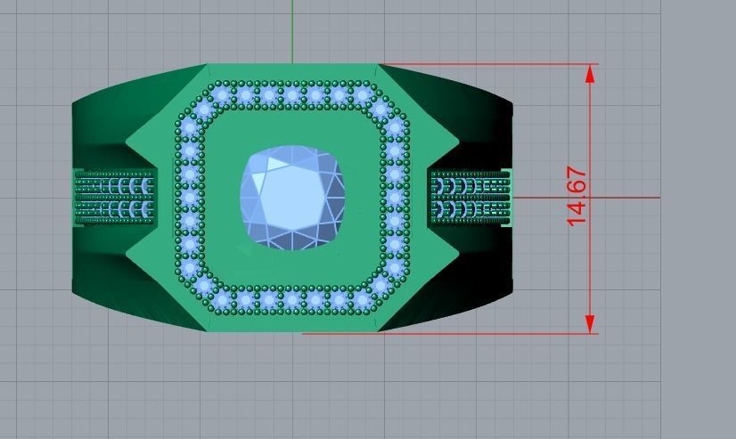 men ring 3D print model_7