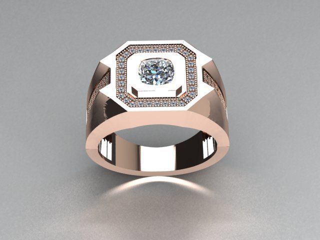 men ring 3D print model_2