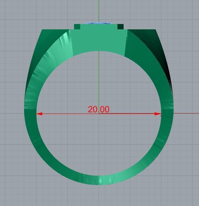 men ring 3D print model_9