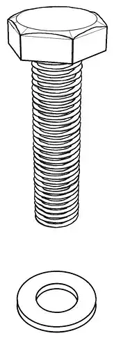 Bolt with washer