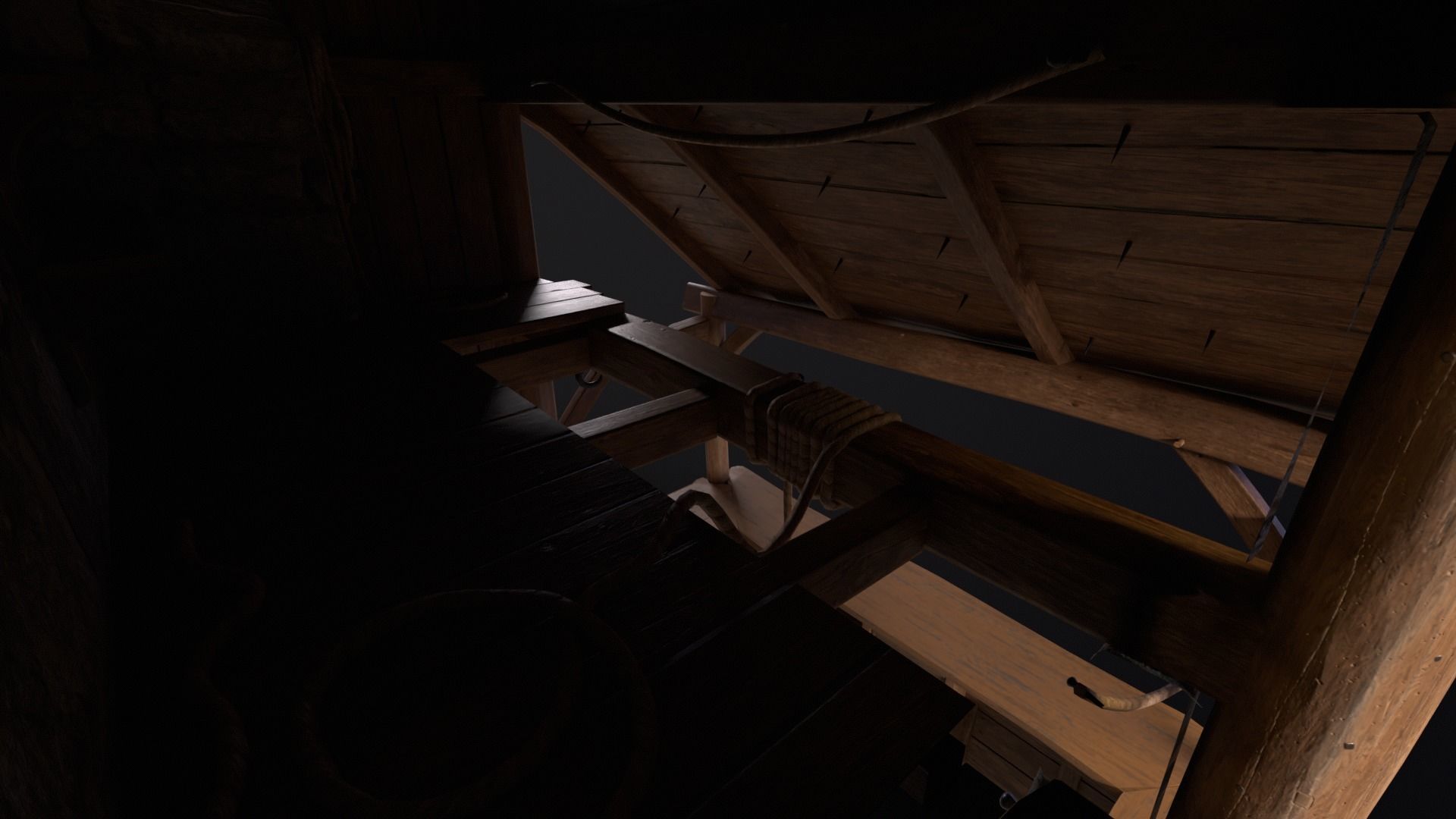 Medieval Market Stall Low-poly 3D model_20