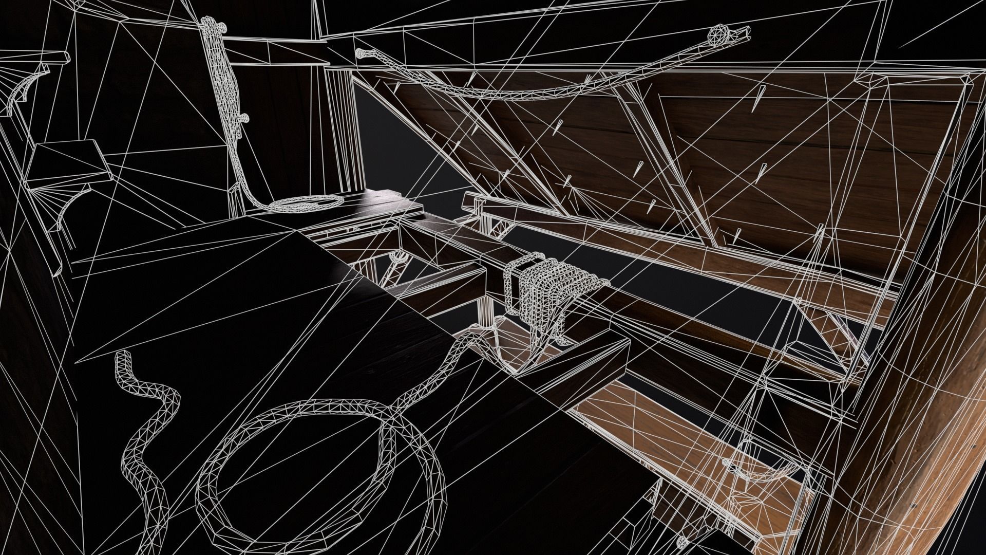 Medieval Market Stall Low-poly 3D model_21