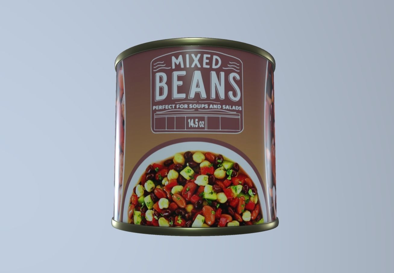 Diverse Canned Food Can Pack 3D model_19