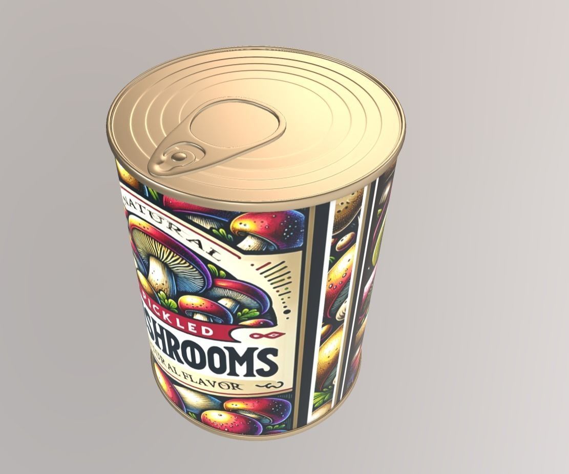 Diverse Canned Food Can Pack 3D model_40