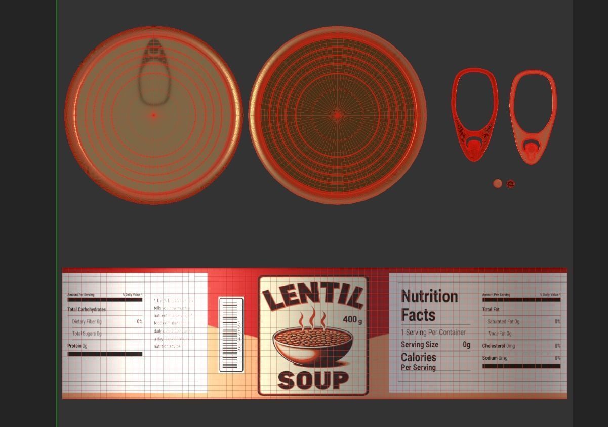 Diverse Canned Food Can Pack 3D model_29