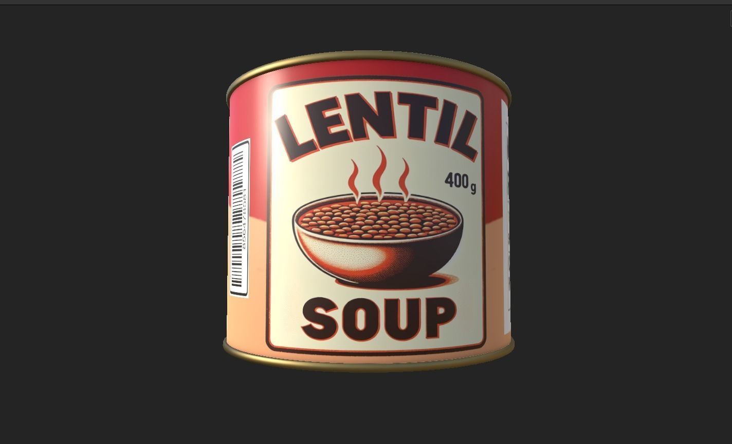 Diverse Canned Food Can Pack 3D model_22