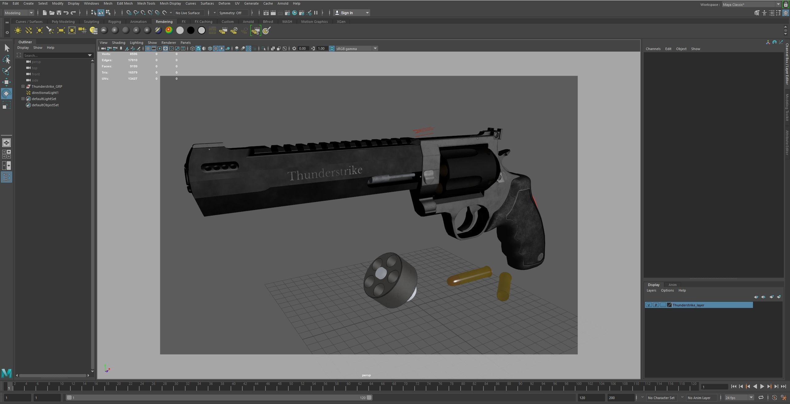 Thunderstrike Low-poly 3D model_16