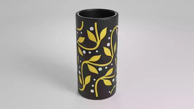 Floral ornamental elegant Vase pen pencil Holder Decoration V3 3D print model