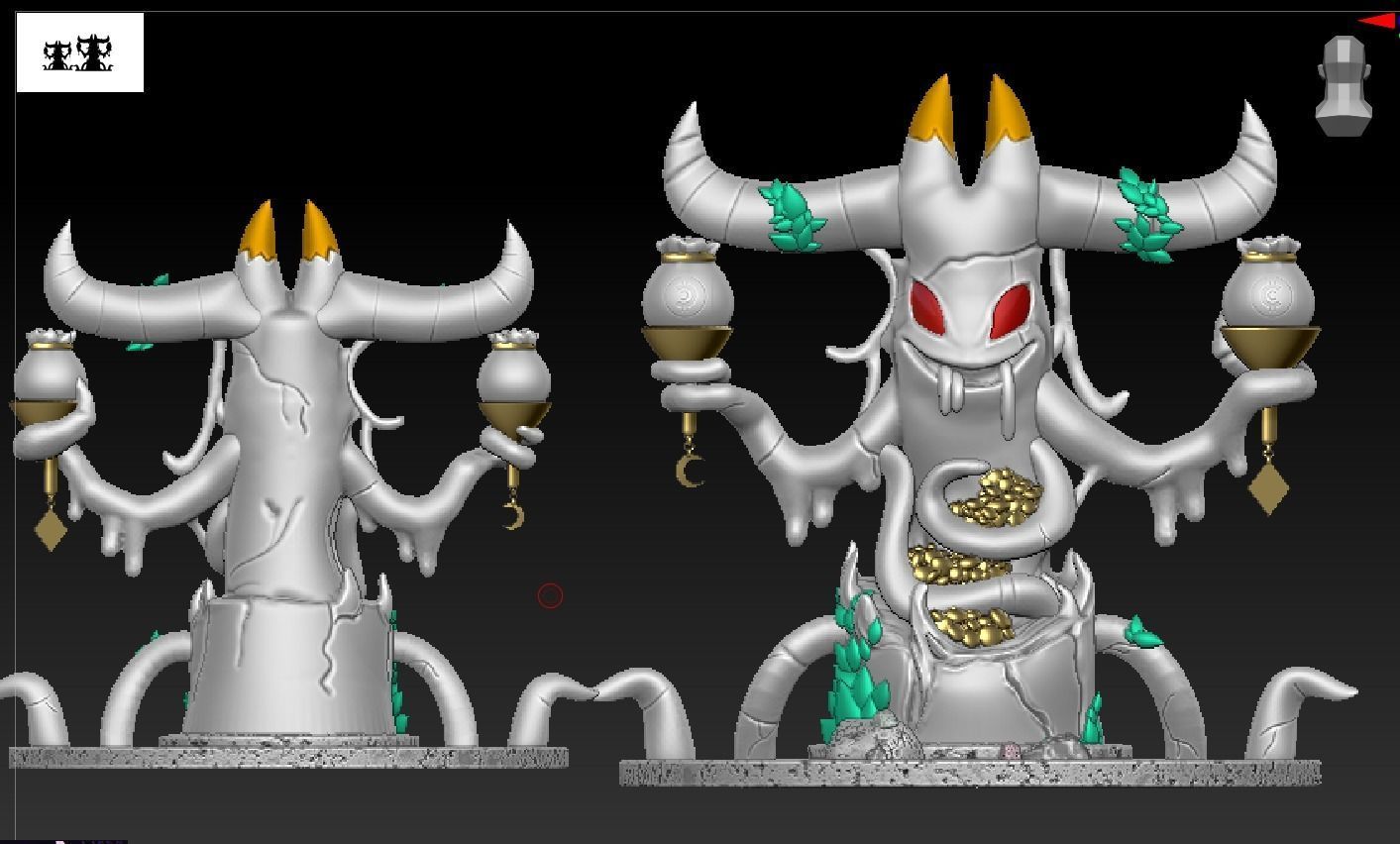 cult of lamb money tree  3D print model_1