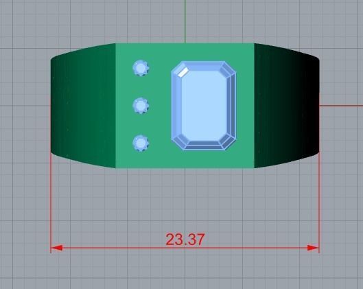 men ring 3D print model_7