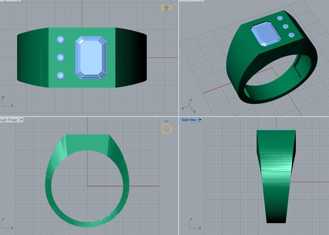 men ring 3D print model_3