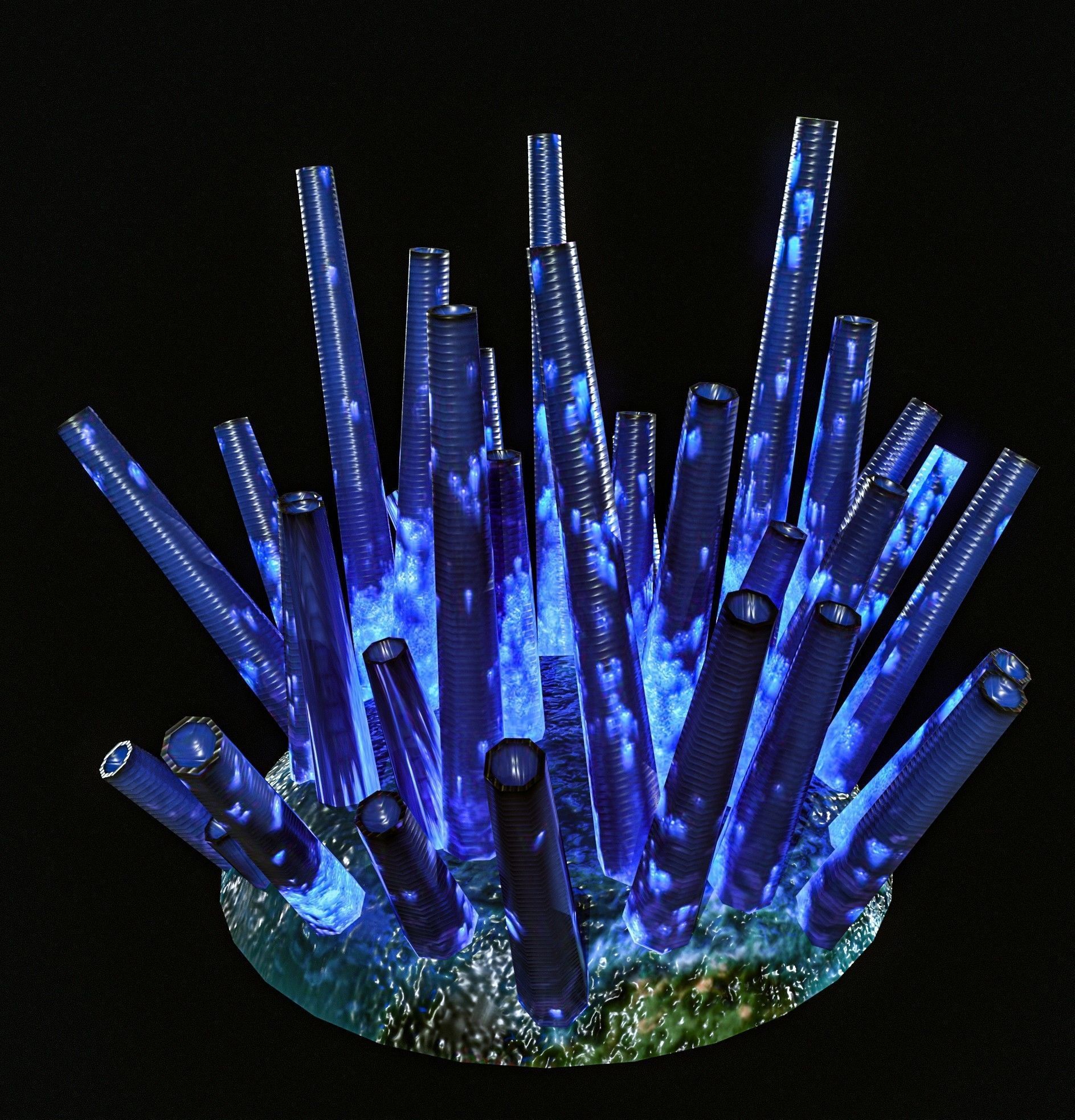 Sci-Fi Plants Pack Low-poly 3D model_8