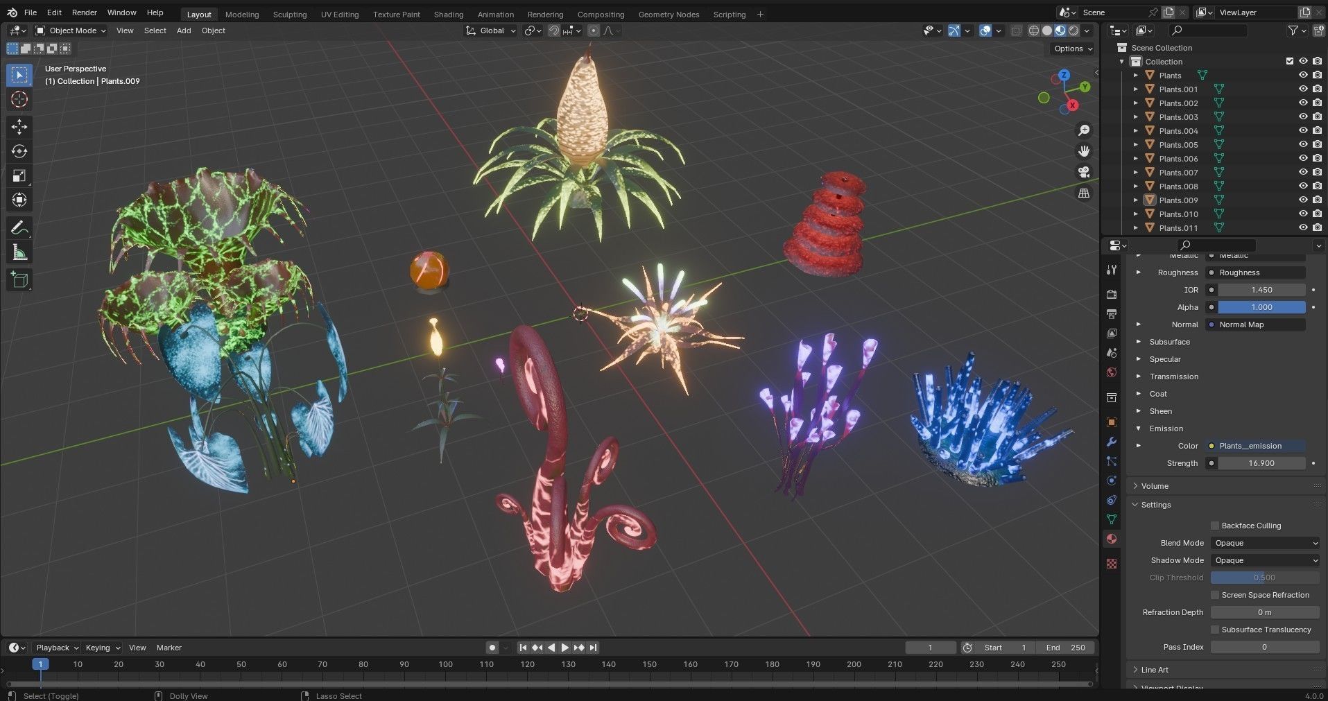 Sci-Fi Plants Pack Low-poly 3D model_39