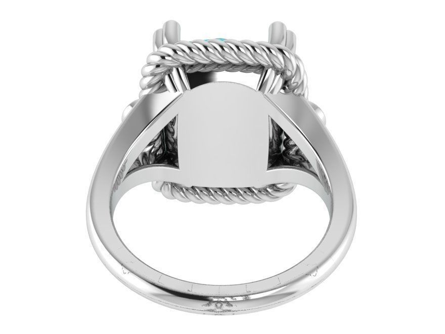 Emerald Ring 2870 3D print model_3