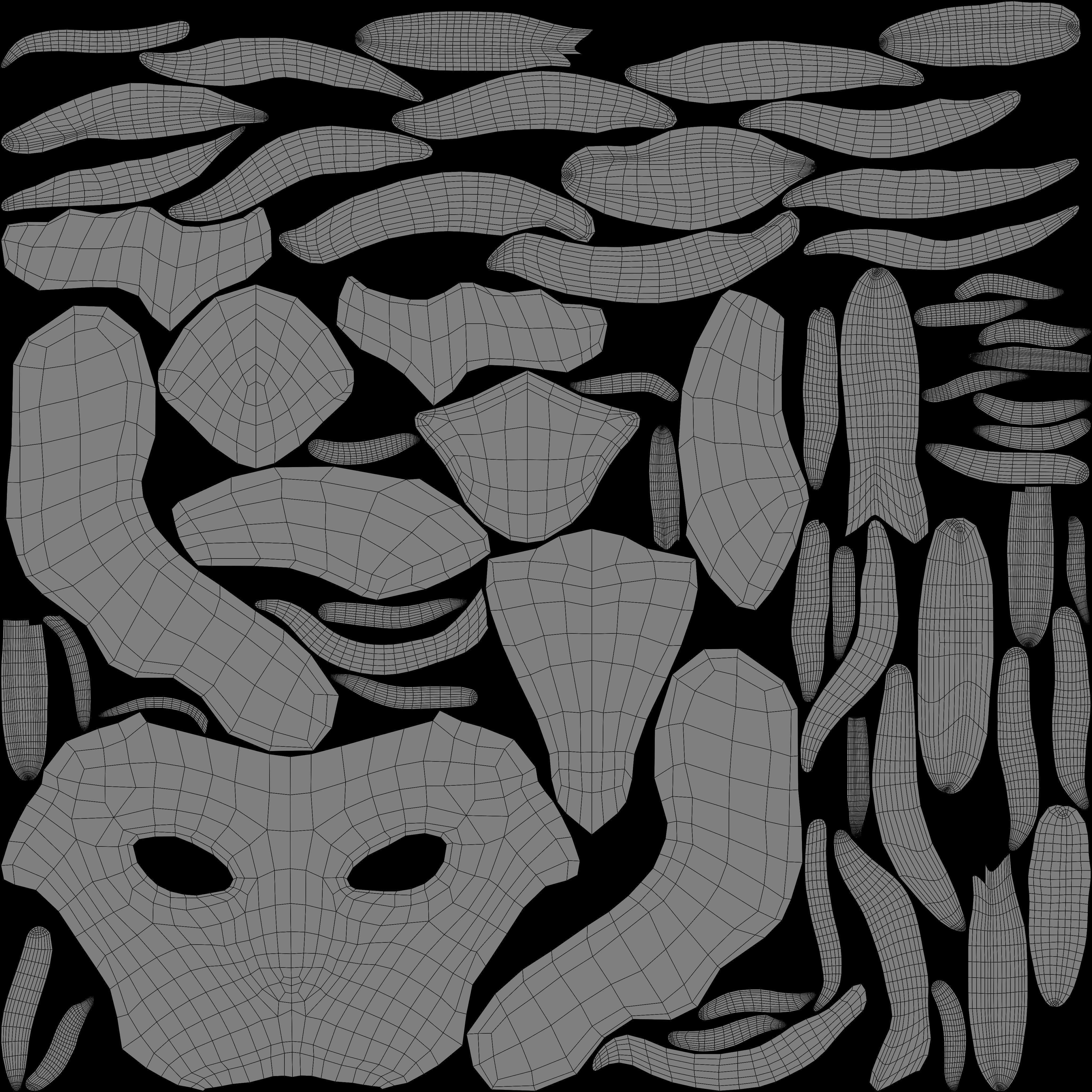 Mask Character Lion Character Warrior Royal Low-poly 3D model_8