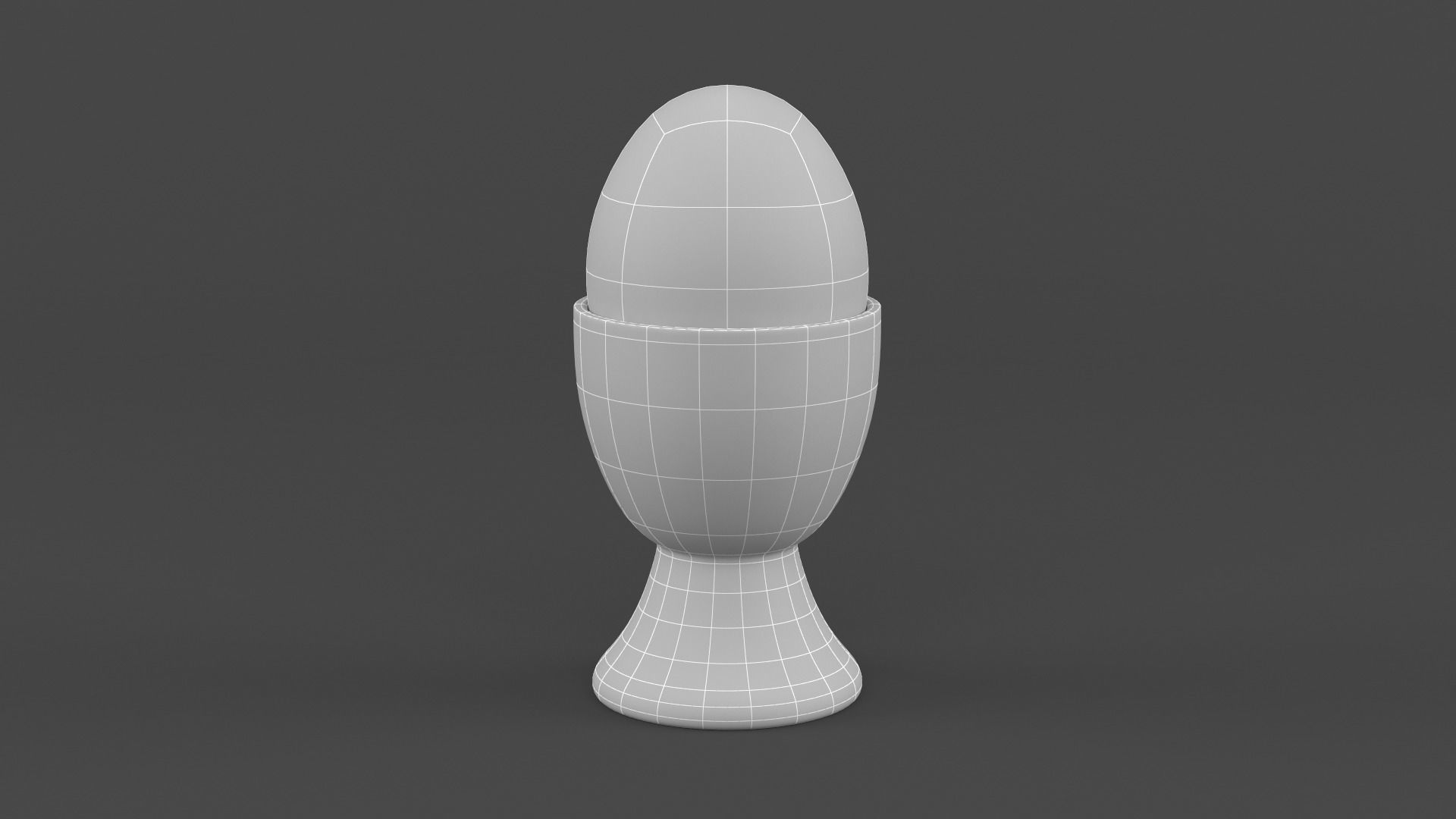 Egg Cup with Brown Egg 3D model_9