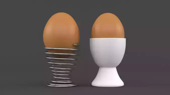 Egg Cup with Brown Egg