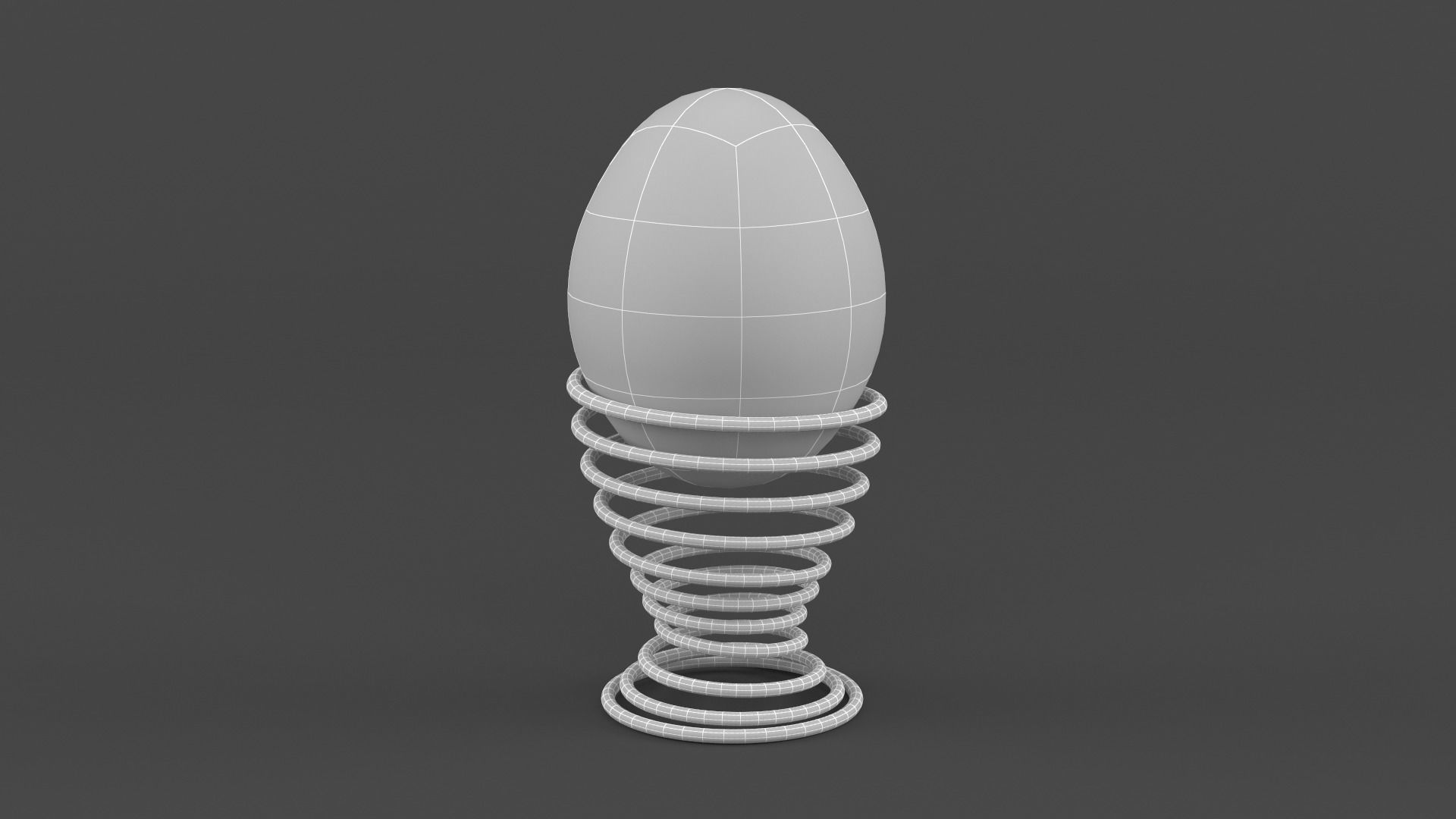Egg Cup with Brown Egg 3D model_7