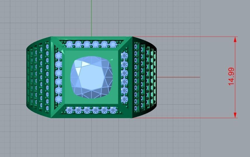 men ring 3D print model_6