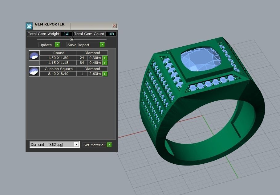 men ring 3D print model_5