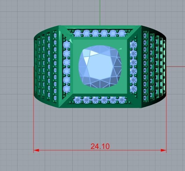 men ring 3D print model_7