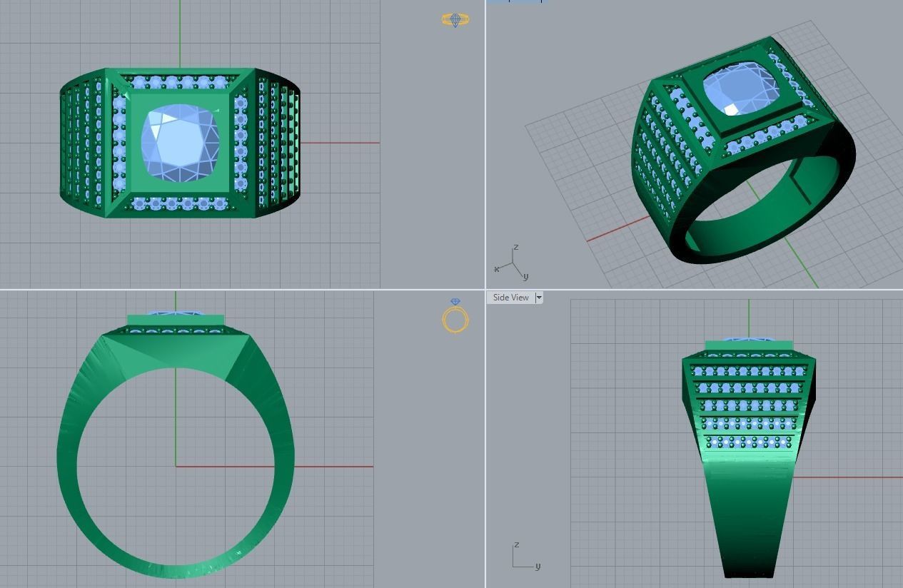 men ring 3D print model_3