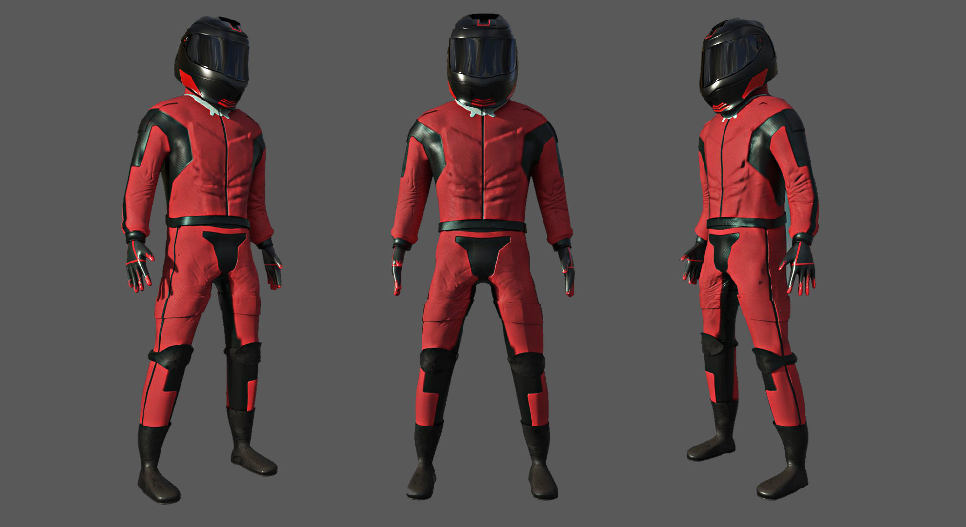 Racing Character 3D model_1