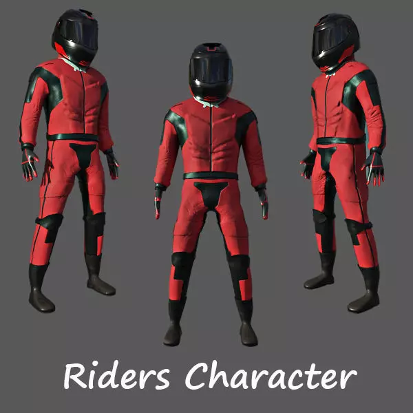 Racing Character 3D model_0