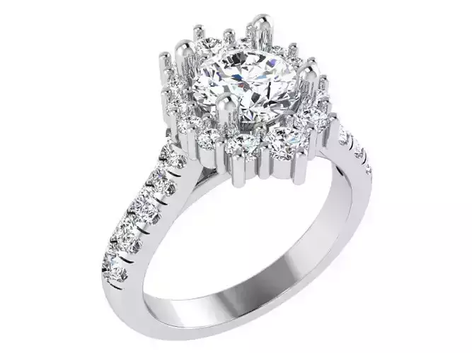 Round Halo Ring 2885