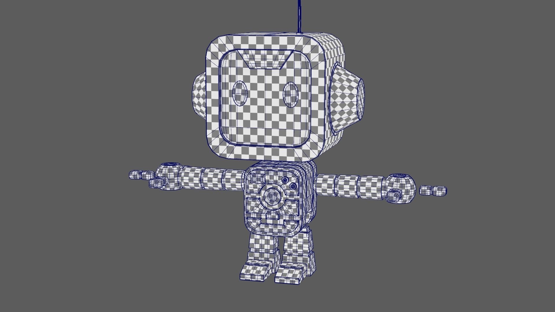 Futuristic Robot Technology Concept Sci-Fi Artwork Character Low-poly 3D model_12