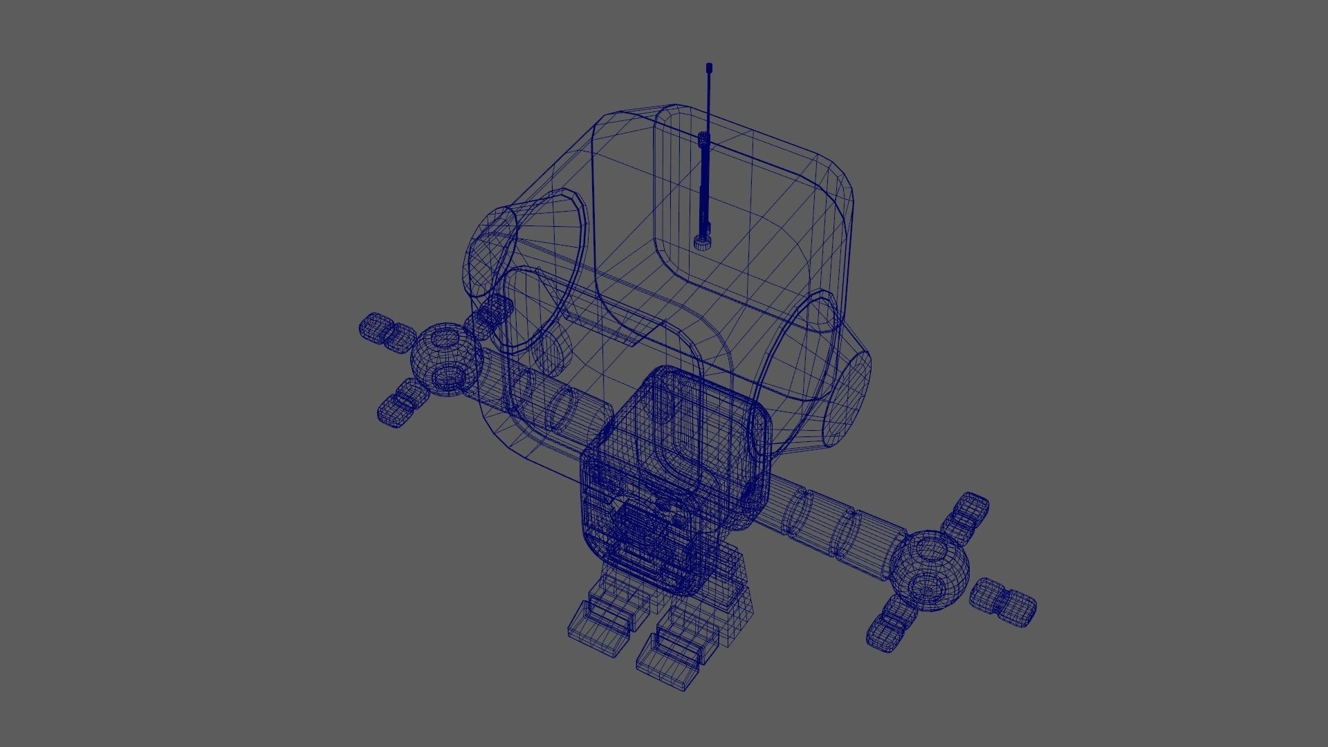 Futuristic Robot Technology Concept Sci-Fi Artwork Character Low-poly 3D model_17