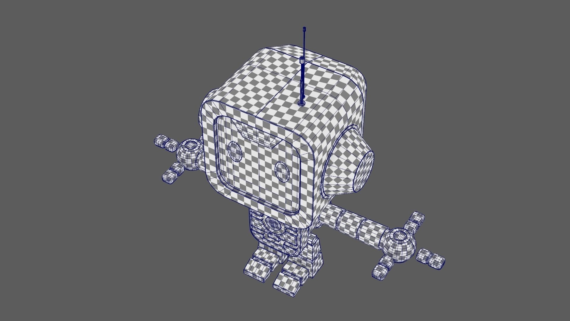 Futuristic Robot Technology Concept Sci-Fi Artwork Character Low-poly 3D model_13