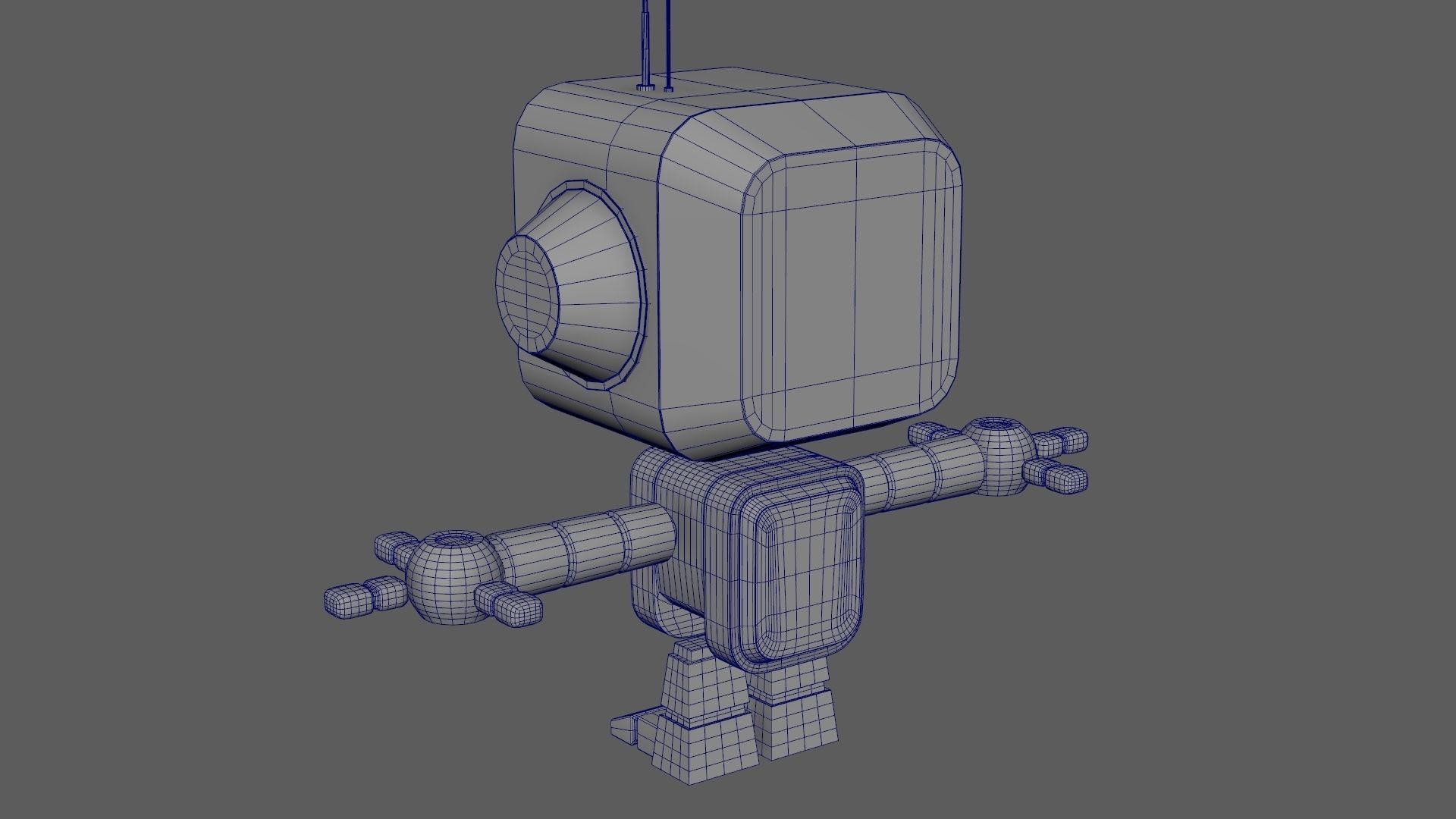 Futuristic Robot Technology Concept Sci-Fi Artwork Character Low-poly 3D model_10