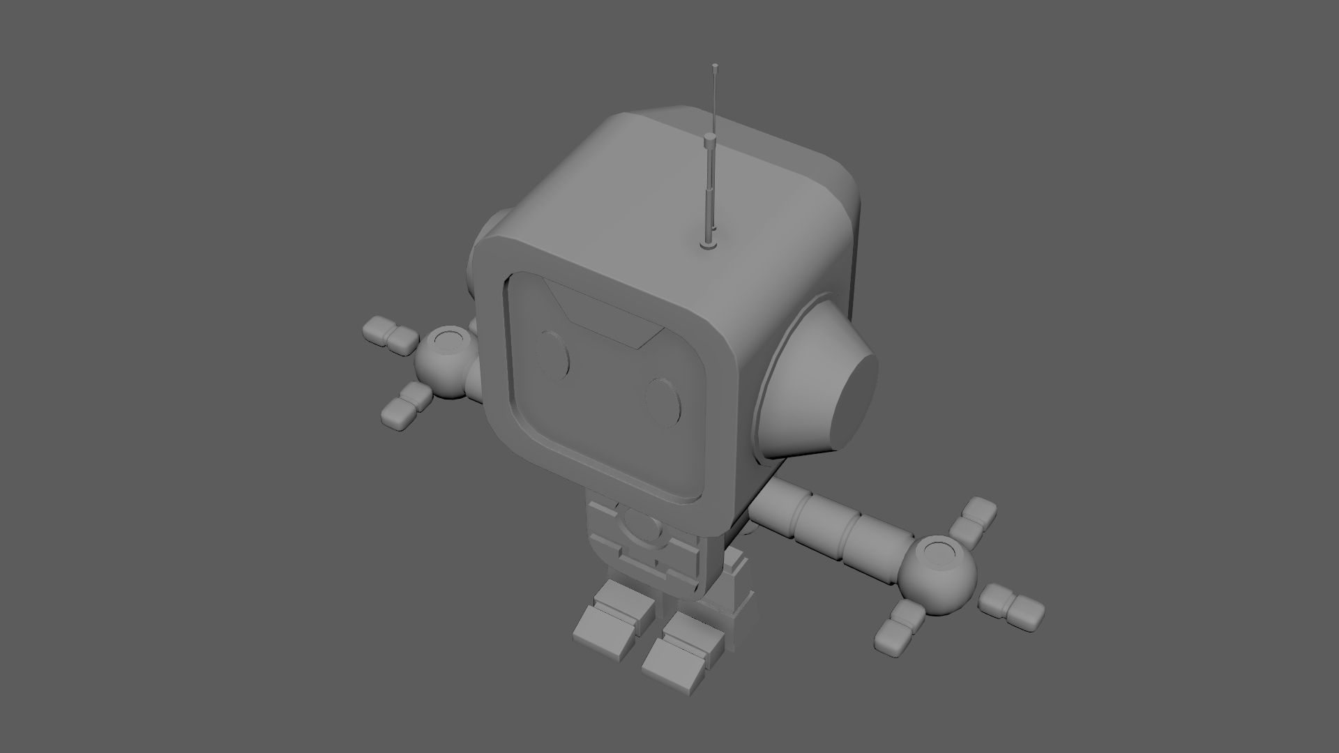 Futuristic Robot Technology Concept Sci-Fi Artwork Character Low-poly 3D model_5