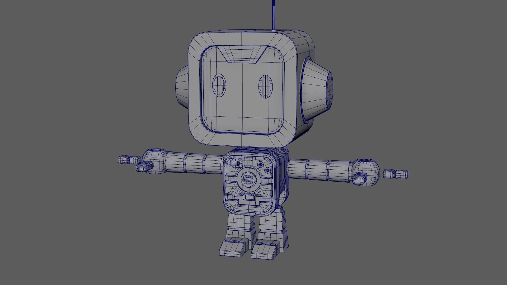 Futuristic Robot Technology Concept Sci-Fi Artwork Character Low-poly 3D model_8