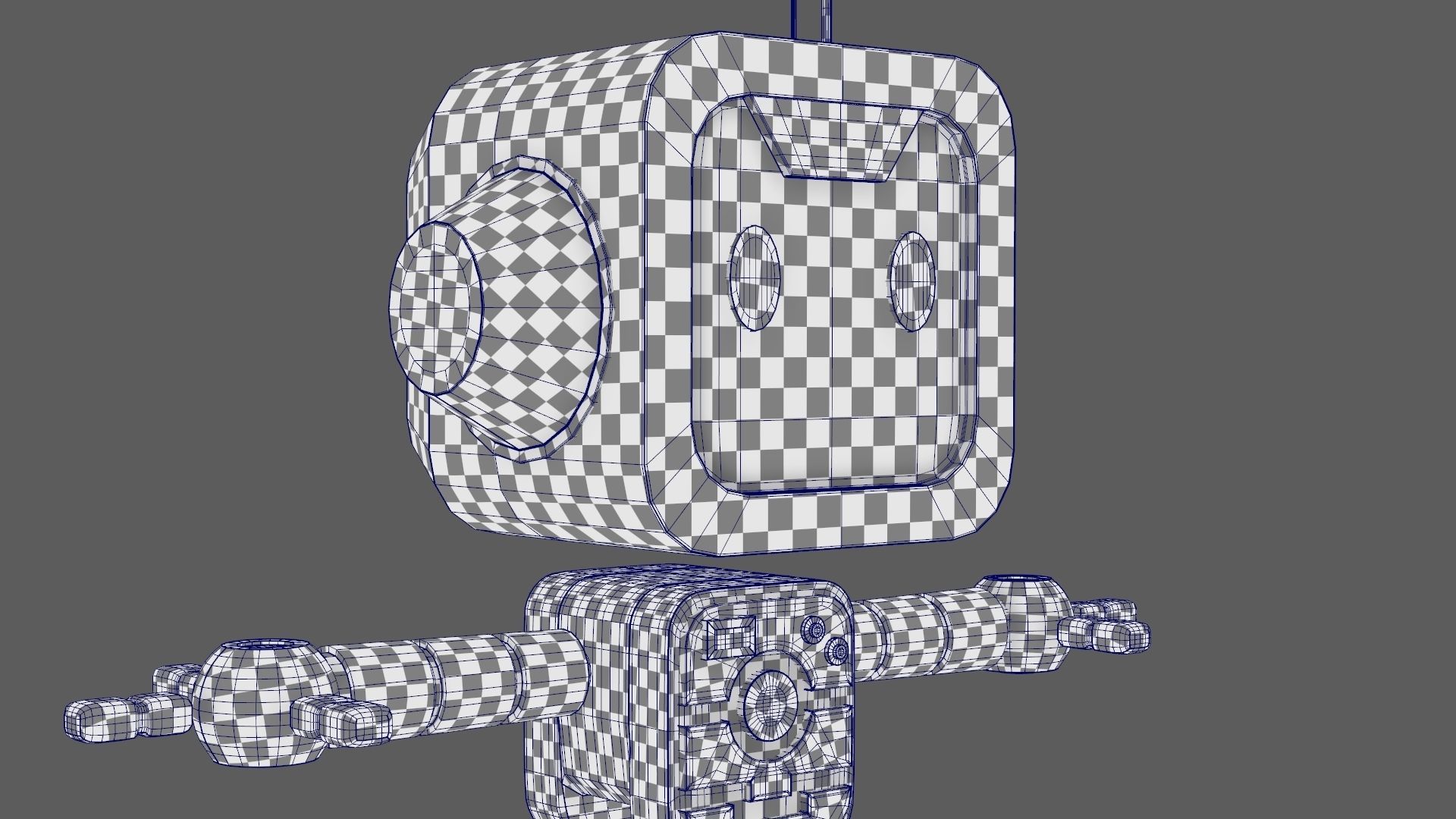 Futuristic Robot Technology Concept Sci-Fi Artwork Character Low-poly 3D model_15