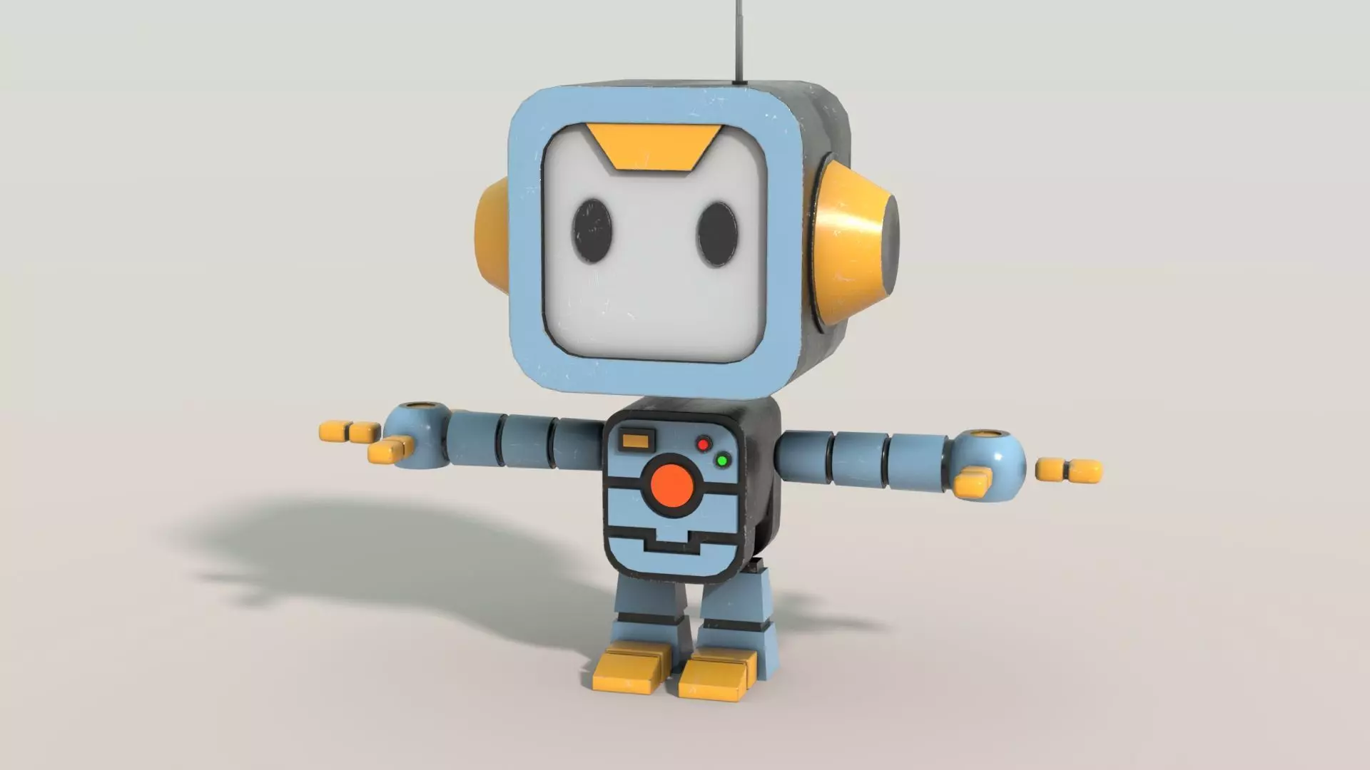 Futuristic Robot Technology Concept Sci-Fi Artwork Character Low-poly 3D model_0