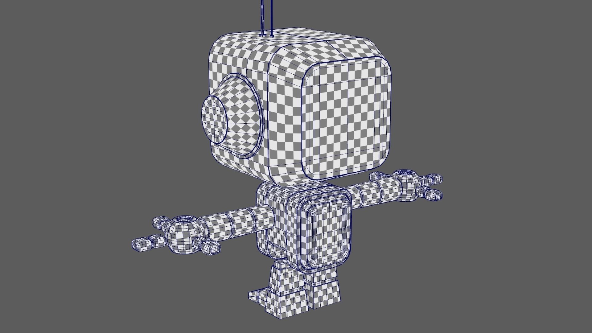 Futuristic Robot Technology Concept Sci-Fi Artwork Character Low-poly 3D model_14