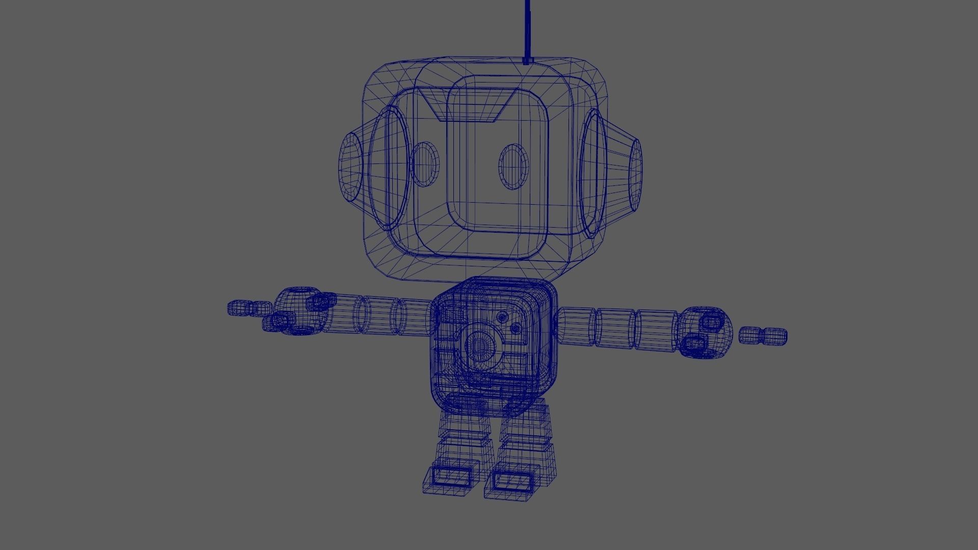 Futuristic Robot Technology Concept Sci-Fi Artwork Character Low-poly 3D model_16