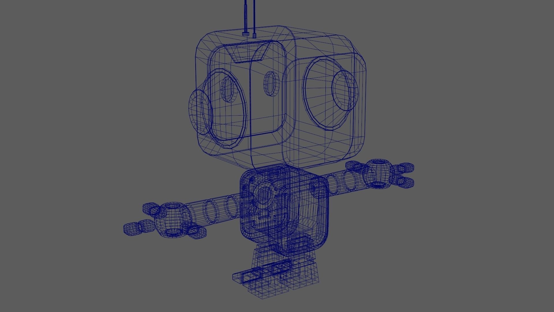 Futuristic Robot Technology Concept Sci-Fi Artwork Character Low-poly 3D model_18