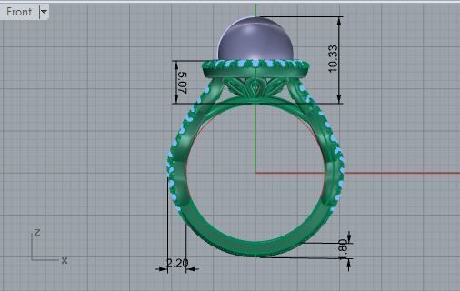 Round Halo Twisted Ring 2895 3D print model_5