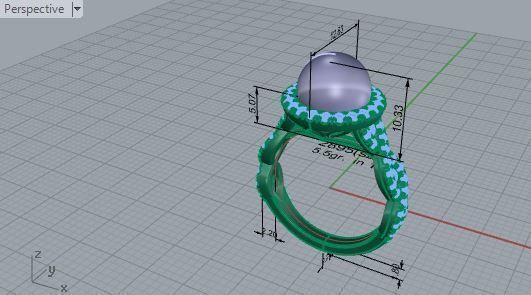 Round Halo Twisted Ring 2895 3D print model_7