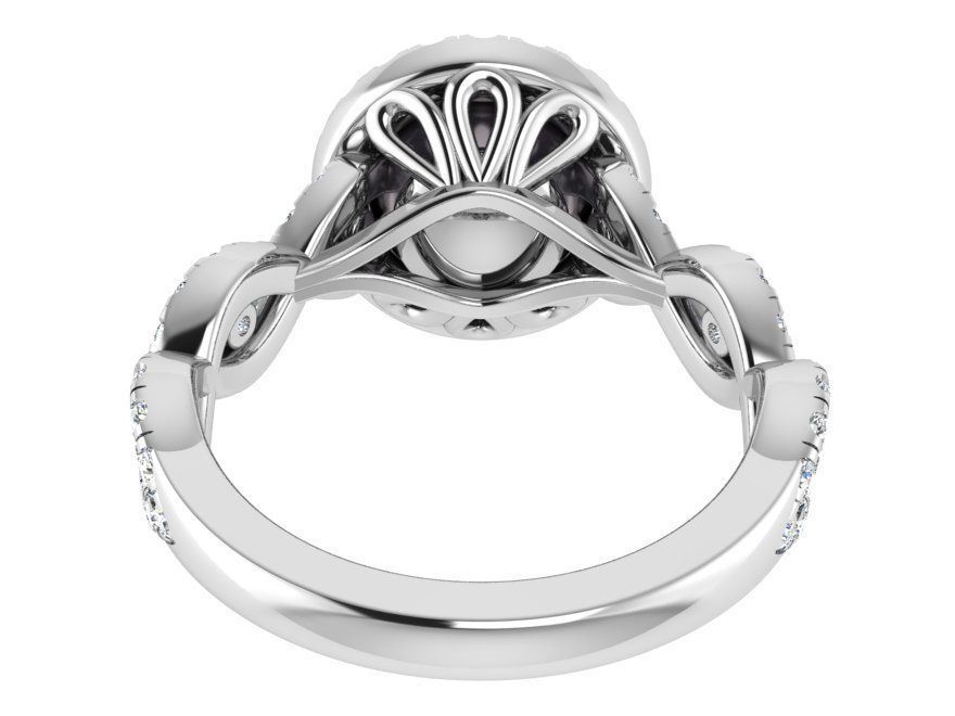 Round Halo Twisted Ring 2895 3D print model_3