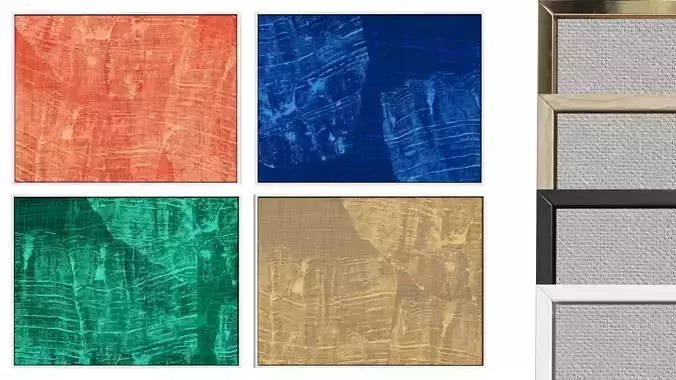 4 Abstract Frames  Set 13 3D model