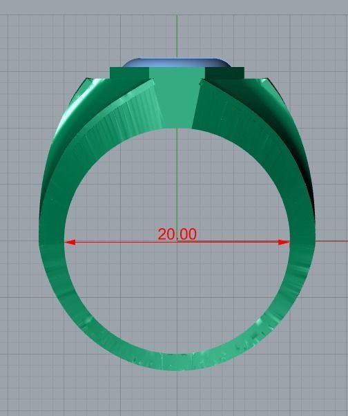 men ring 3D print model_9