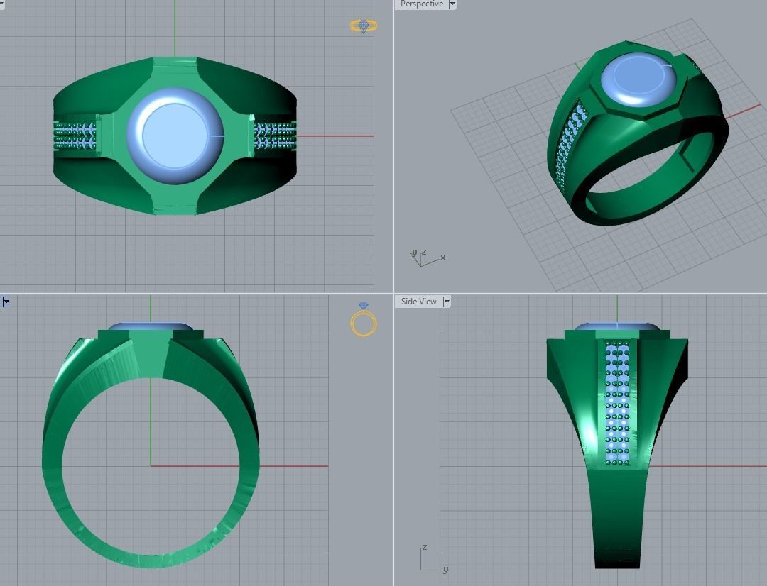 men ring 3D print model_3