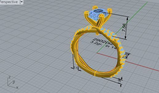 Oval Peg Twisted Ring 2902 3D print model_7