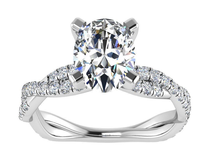 Oval Peg Twisted Ring 2902 3D print model_2