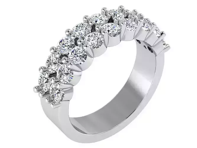 Round Diamond Band Ring 2907