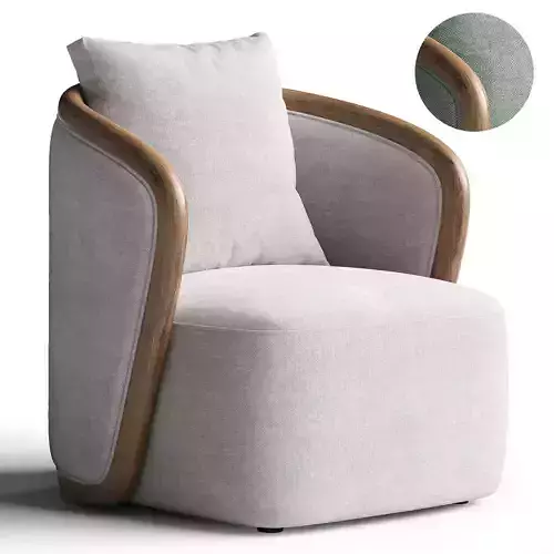CASSOLA armchair with armrests By Casa 3D model